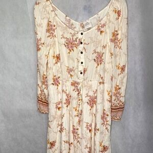 Knox Rose Multicolored Long Sleeve Bishop Sleeve Sundress